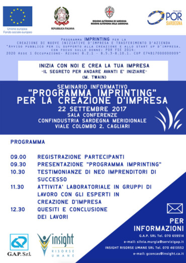 Brebey partecipa al seminario del Progetto Imprinting