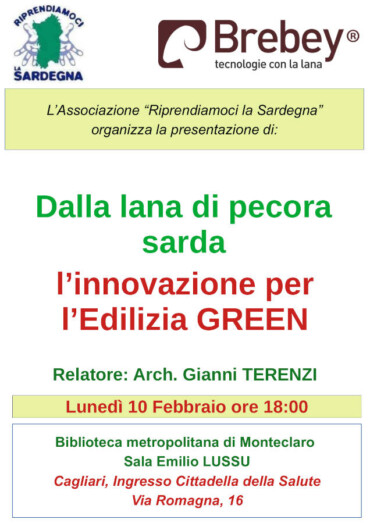 Dalla lana di pecora sarda l’innovazione per l’Edilizia GREEN